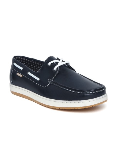 

U.S. Polo Assn. Men Navy Blue Solid Boat Shoes