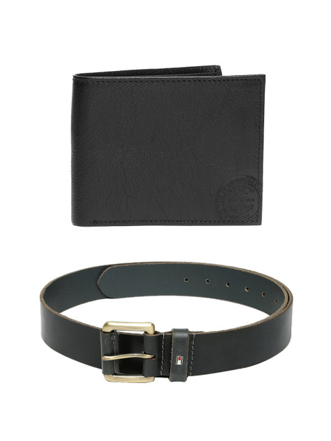 

Tommy Hilfiger Men Leather Wallet & Belt, Grey