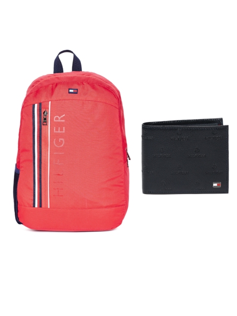 

Tommy Hilfiger Men Genuine Leather Wallet & Unisex Backpack, Navy blue
