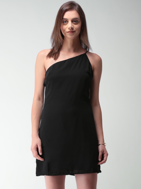 

FOREVER 21 Women Black Solid A-Line Dress