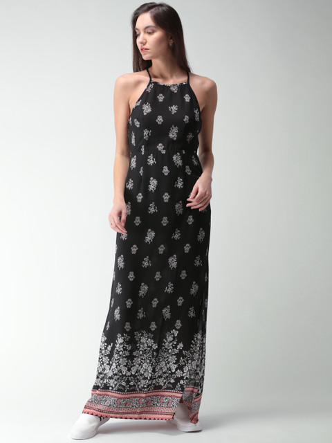

FOREVER 21 Women Black Printed Maxi Dress