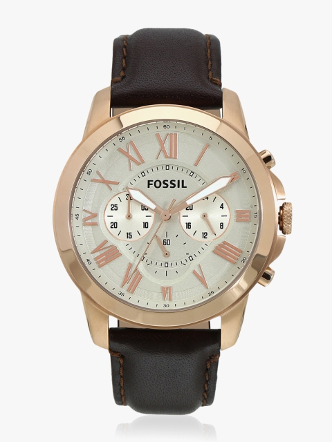 

Fossil Men Off-White Dial Chronograph Watch FS4991