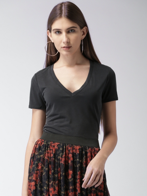 

FOREVER 21 Charcoal Grey Bodysuit