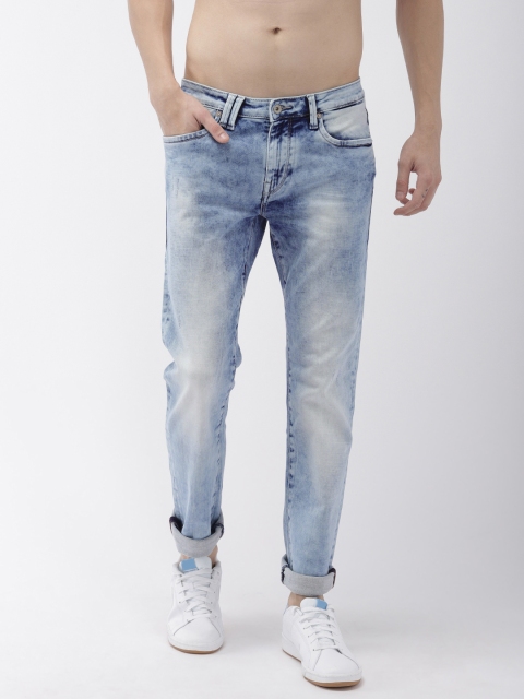 

Flying Machine Men Blue Michael Slim Tapered Fit Low-Rise Low Distress Stretchable Jeans