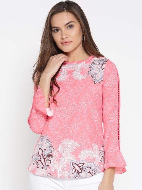 

OPt Women Pink Printed Top