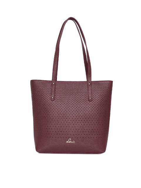 

Lavie Burgundy Textured Shoulder Bag