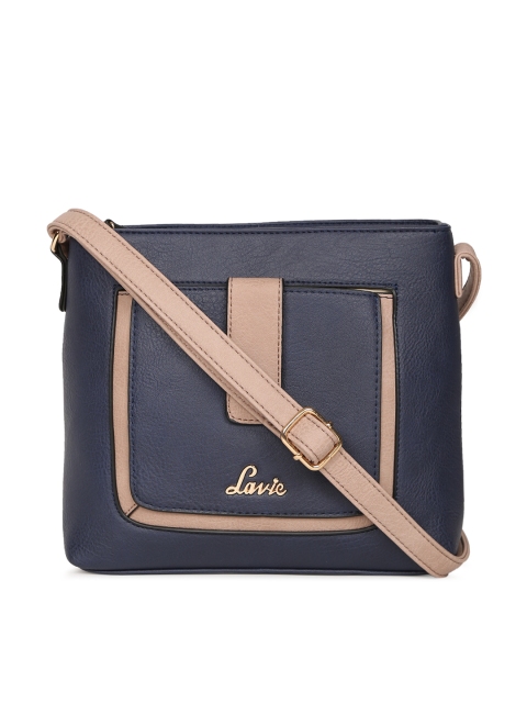 

Lavie Navy Blue Solid Sling Bag