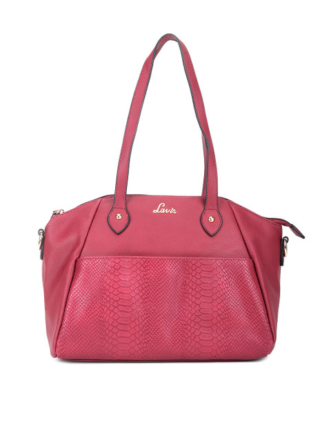 

Lavie Maroon Textured Shoulder Bag