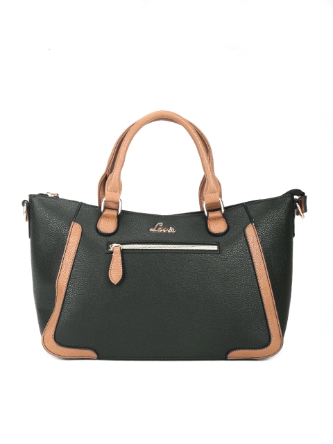 

Lavie Olive Green Solid Handheld Bag