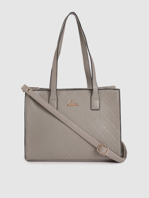 

Lavie Grey Solid Shoulder Bag with Detachable Sling Strap