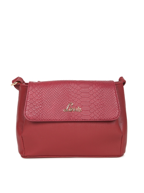 

Lavie Maroon Textured Sling Bag