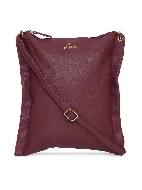 

Lavie Burgundy Solid Sling Bag
