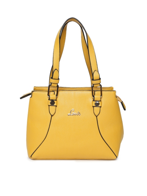 

Lavie Yellow Solid Handheld Bag