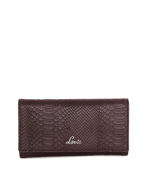 

Lavie Women Coffee Brown Solid Two Fold Wallet