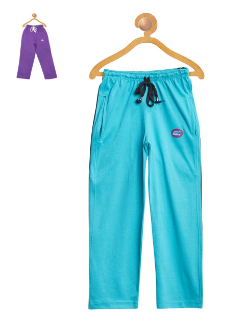 

VIMAL Girls Pack of 2 Slim Fit Track Pants, Purple