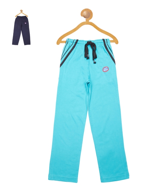 

VIMAL Girls Pack of 2 Solid Regular Fit Track Pants, Turquoise blue