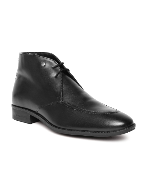 

Blackberrys Men Black Leather Mid-Top Formal Derbys