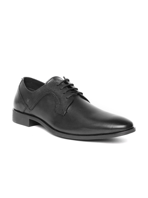 

Blackberrys Men Black Leather Formal Derbys