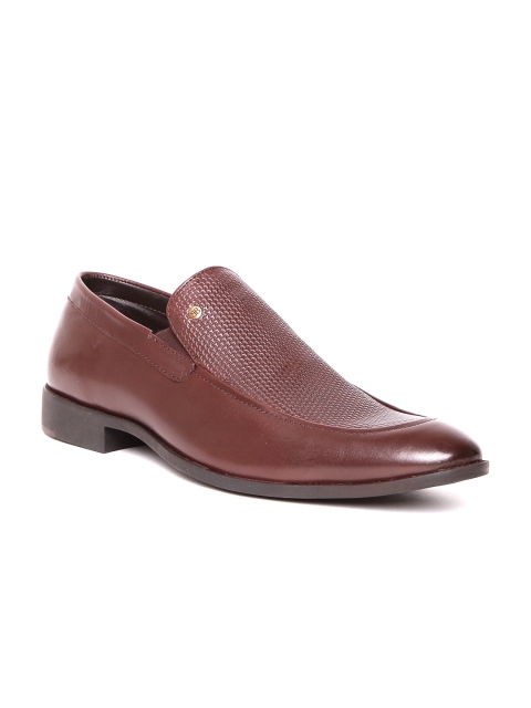 

Blackberrys Men Brown Textured Genuine Leather Semiformal Slip-Ons