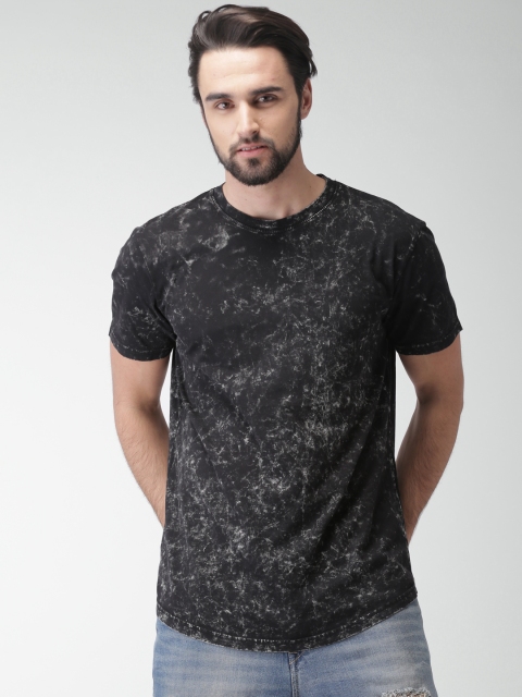 

FOREVER 21 Men Black Solid Round Neck T-shirt