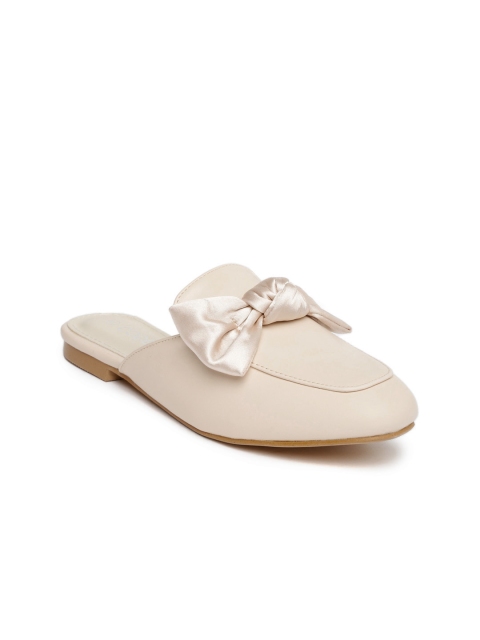 

CODE by Lifestyle Women Beige Solid Synthetic Mules