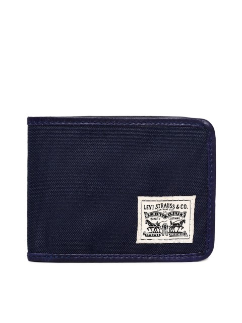 

Levis Men Navy Blue Solid Two Fold Wallet