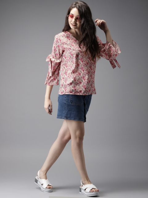

HERE&NOW Women Pink Printed Top
