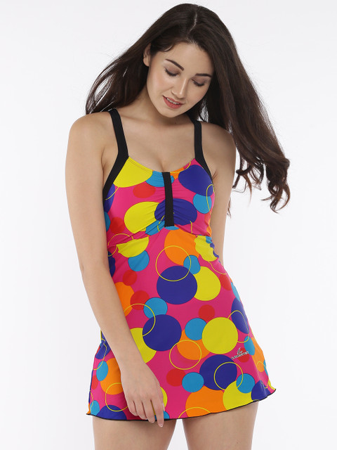 

LOBSTER Women Pink Printed Swimming Dress LB-3163