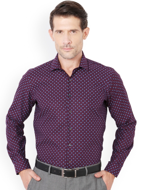 

Van Heusen Men Purple Slim Fit Printed Formal Shirt