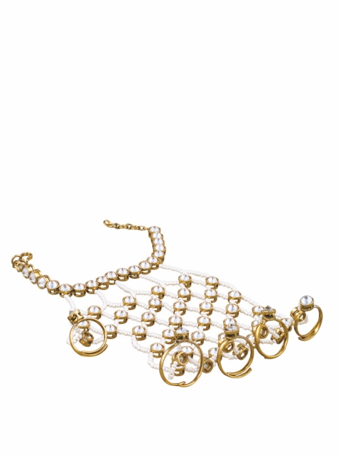 

Sia Art Jewellery Gold-Toned & Green Ring Bracelet