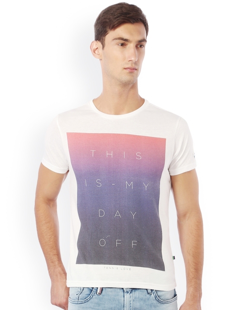 

Solly Sport Men White Printed Round Neck T-shirt