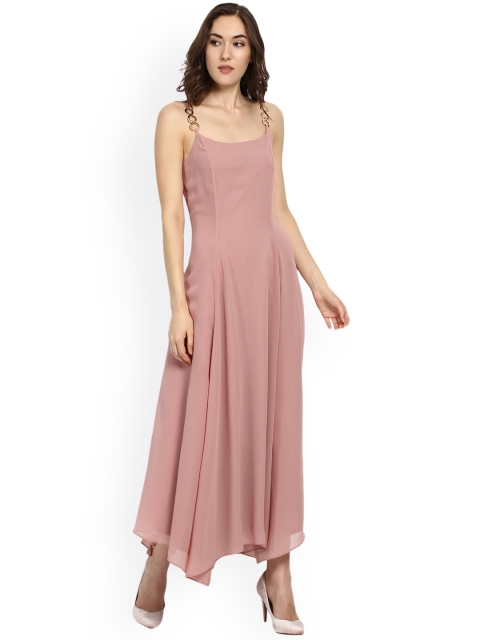 

Kazo Women Pink Solid Maxi Dress