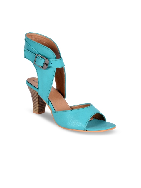 

meriggiare Women Sea Green Solid Sandals