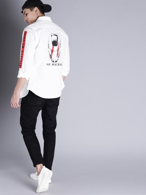 

Kook N Keech Marvel Men White Regular Fit Printed Casual Shirt