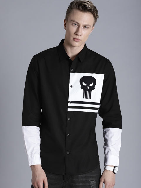 

Kook N Keech Marvel Men Black Regular Fit Printed Casual Shirt