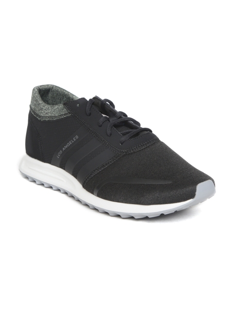 

ADIDAS Originals Men Black & Charcoal Grey Los Angeles Sneakers