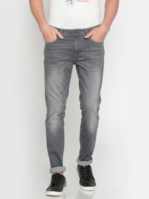 

Jack & Jones Men Grey Skinny Fit Low-Rise Clean Look Stretchable Jeans