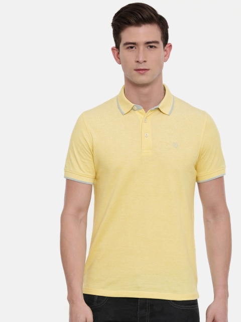

Jack & Jones Men Yellow Solid Polo Collar T-shirt