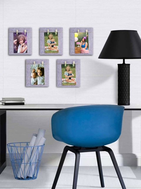 

Story@home Set of 5 Purple Wooden Photo Frames