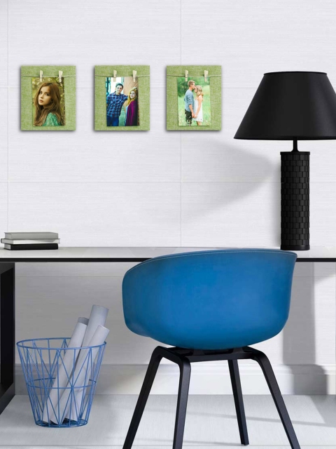 

Story@home Set of 3 Green Wooden Photo Frames