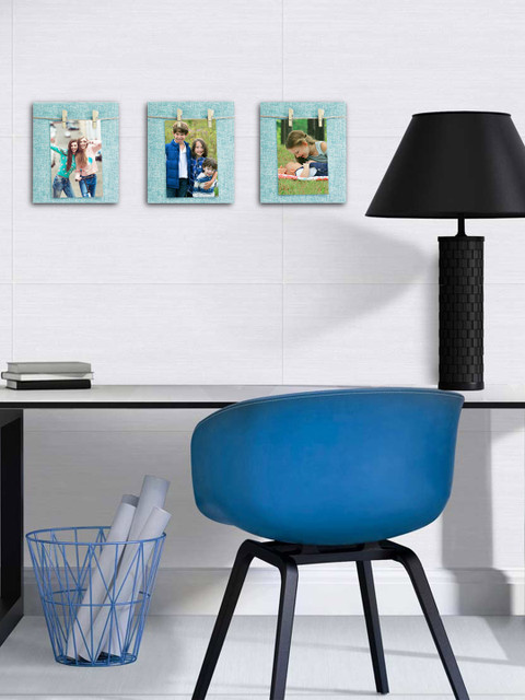 

Story@home Set of 3 Blue Wooden Photo Frames