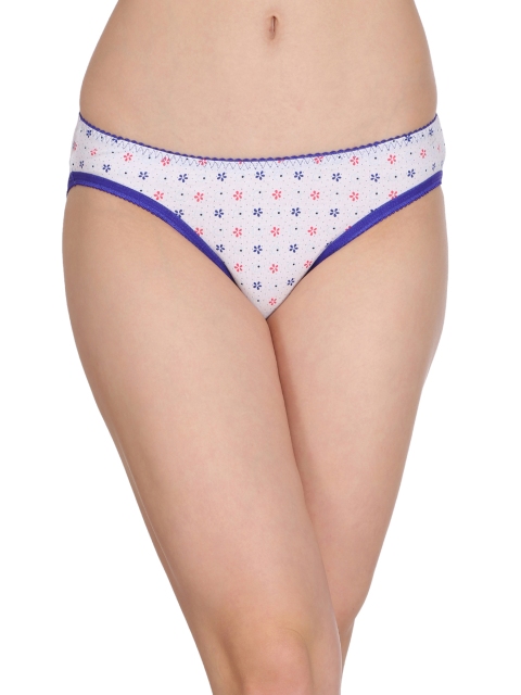 

Clovia White & Blue Floral Briefs PN2222P18M