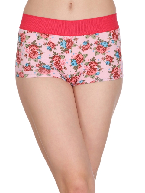 

Clovia Pink Floral Print Boy Shorts PN1010P22S