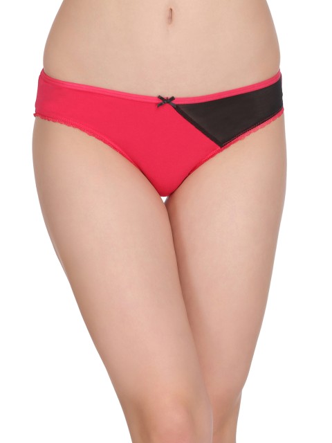 

Clovia Pink Colourblocked Bikini Briefs PN2221P14M