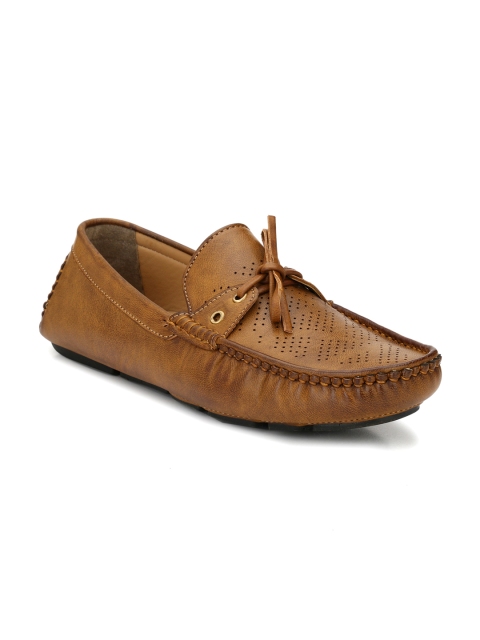 

Ferraiolo Men Tan Leather Loafers