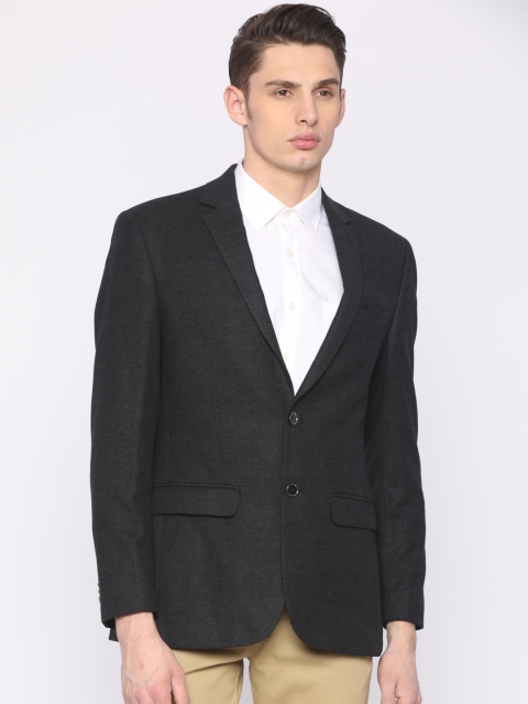 

Park Avenue Men Black Slim Fit Solid Smart Casual Blazers