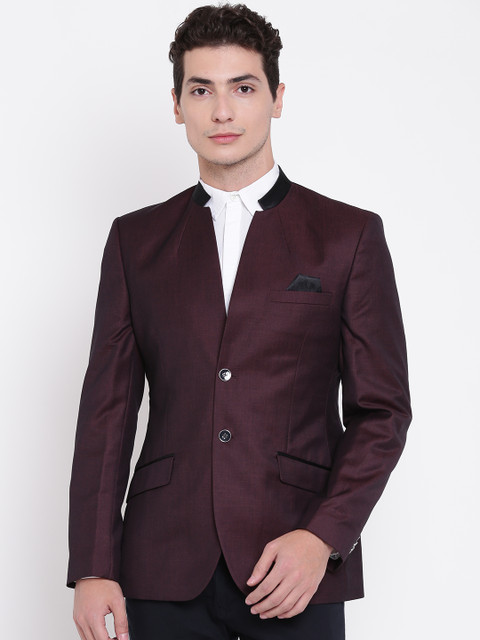 

Raymond Burgundy Tailored Contemporary Fit Single-Breasted Formal Blazer