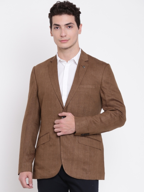 

Raymond Brown Linen Slim Fit Single-Breasted Casual Blazer