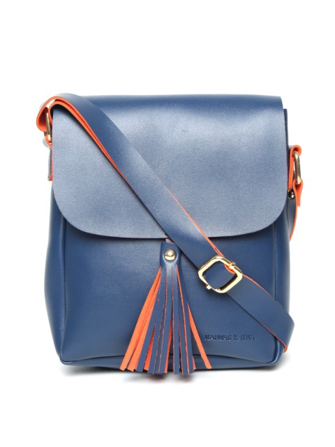 

Kanvas Katha Navy Blue Solid Sling Bag