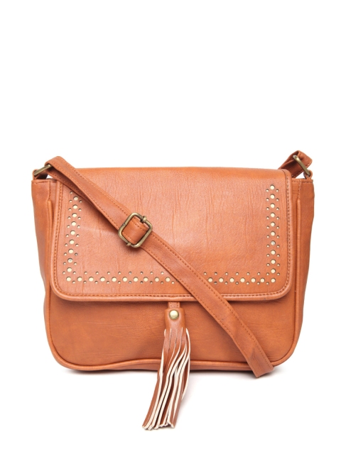 

Kanvas Katha Tan Brown Solid Sling Bag